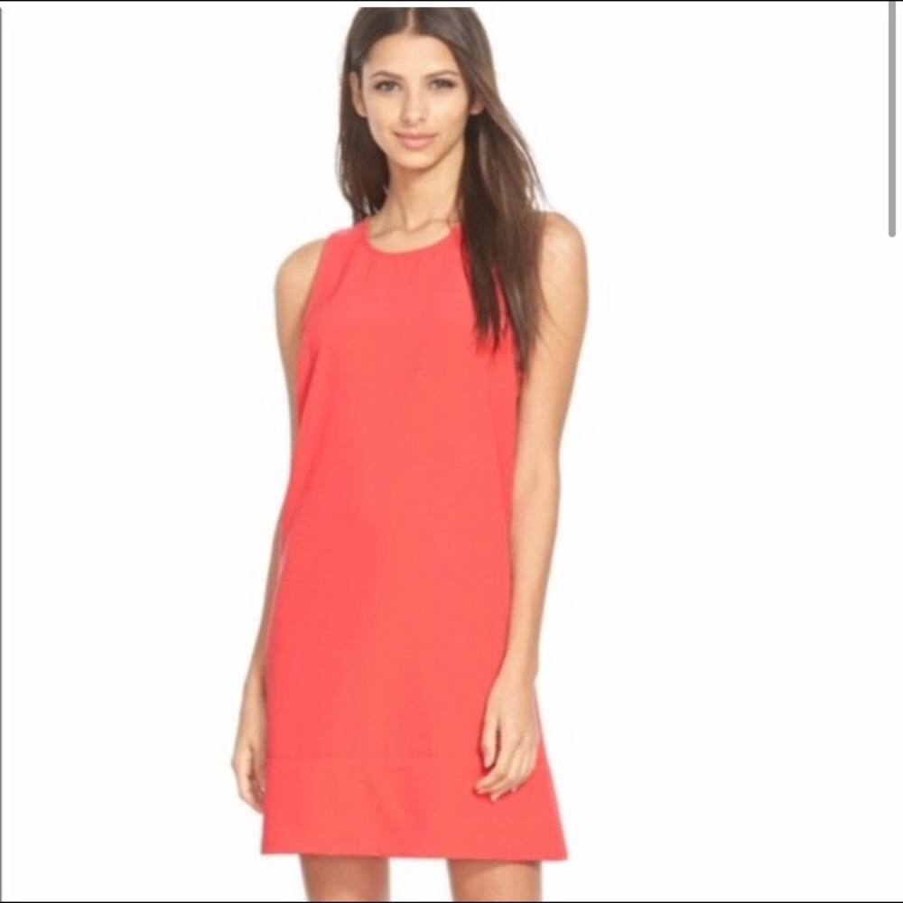Leith coral racerback shift dress